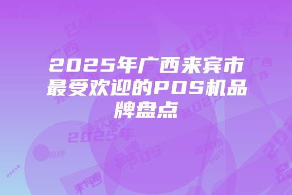 2025年广西来宾市最受欢迎的POS机品牌盘点
